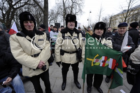  19.02.2015 WARSZAWA <br />PROTEST ROLNIKOW<br />N/Z MANIFESTANCI STRONNICTWO NARODOWE<br /> 