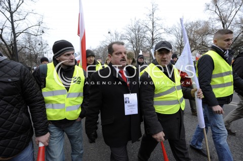  19.02.2015 WARSZAWA <br />PROTEST ROLNIKOW<br />N/Z SLAWOMIR IZDEBSKI<br /> 