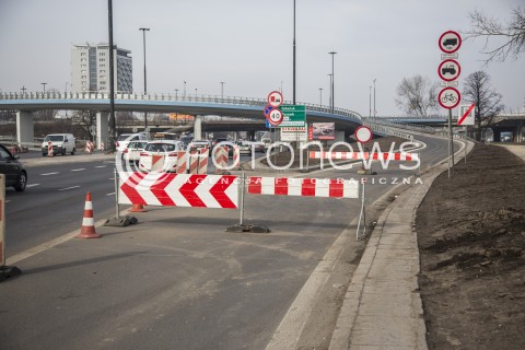  21.02.2015 WARSZAWA ZDJECIE ILUSTRACYJNE<br />N/Z ZAMKNIETY MOST LAZIENKOWSKI PO POZARZE<br /> 