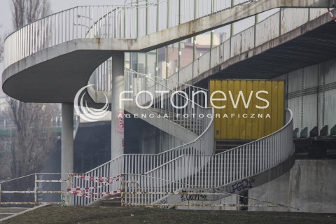  21.02.2015 WARSZAWA ZDJECIE ILUSTRACYJNE<br />N/Z ZAMKNIETY MOST LAZIENKOWSKI PO POZARZE<br /> 