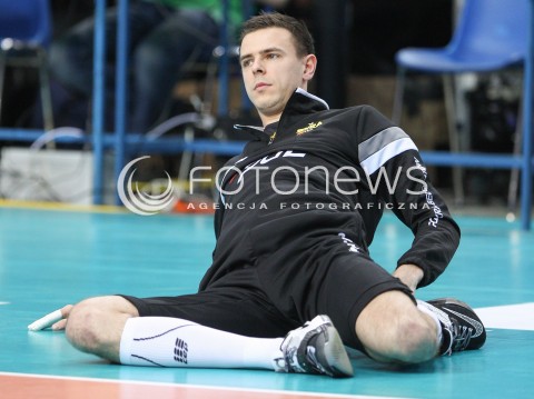  21.02.2015 RZESZOW<br />SIATKOWKA PLUSLIGA 2014/2015 MEN VOLLEYBALL POLAND POLISH PLUS LIGA LEAGUE SEASON 2014/2015<br />MECZ ASSECO RESOVIA - PGE SKRA BELCHATOW<br />N/Z MARIUSZ WLAZLY SYLWETKA <br /> 