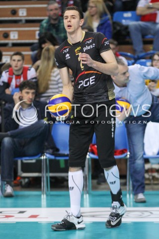  21.02.2015 RZESZOW<br />SIATKOWKA PLUSLIGA 2014/2015 MEN VOLLEYBALL POLAND POLISH PLUS LIGA LEAGUE SEASON 2014/2015<br />MECZ ASSECO RESOVIA - PGE SKRA BELCHATOW<br />N/Z MARIUSZ WLAZLY SYLWETKA <br /> 