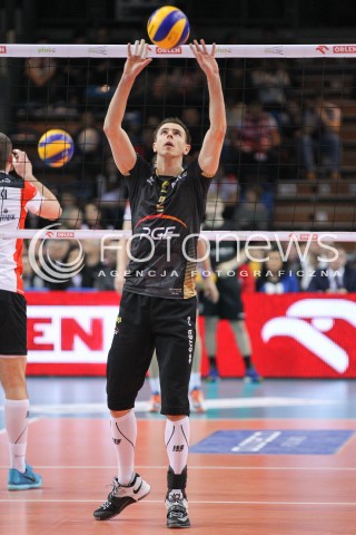  21.02.2015 RZESZOW<br />SIATKOWKA PLUSLIGA 2014/2015 MEN VOLLEYBALL POLAND POLISH PLUS LIGA LEAGUE SEASON 2014/2015<br />MECZ ASSECO RESOVIA - PGE SKRA BELCHATOW<br />N/Z MARIUSZ WLAZLY SYLWETKA <br /> 