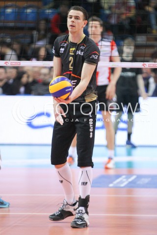  21.02.2015 RZESZOW<br />SIATKOWKA PLUSLIGA 2014/2015 MEN VOLLEYBALL POLAND POLISH PLUS LIGA LEAGUE SEASON 2014/2015<br />MECZ ASSECO RESOVIA - PGE SKRA BELCHATOW<br />N/Z MARIUSZ WLAZLY SYLWETKA <br /> 
