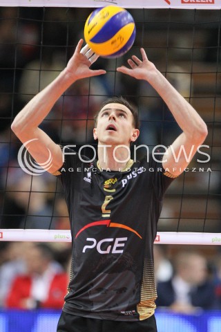  21.02.2015 RZESZOW<br />SIATKOWKA PLUSLIGA 2014/2015 MEN VOLLEYBALL POLAND POLISH PLUS LIGA LEAGUE SEASON 2014/2015<br />MECZ ASSECO RESOVIA - PGE SKRA BELCHATOW<br />N/Z MARIUSZ WLAZLY SYLWETKA <br /> 