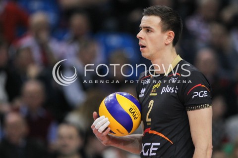  21.02.2015 RZESZOW<br />SIATKOWKA PLUSLIGA 2014/2015 MEN VOLLEYBALL POLAND POLISH PLUS LIGA LEAGUE SEASON 2014/2015<br />MECZ ASSECO RESOVIA - PGE SKRA BELCHATOW<br />N/Z MARIUSZ WLAZLY SYLWETKA <br /> 