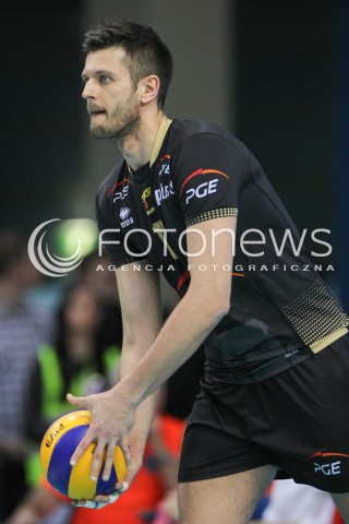  21.02.2015 RZESZOW<br />SIATKOWKA PLUSLIGA 2014/2015 MEN VOLLEYBALL POLAND POLISH PLUS LIGA LEAGUE SEASON 2014/2015<br />MECZ ASSECO RESOVIA - PGE SKRA BELCHATOW<br />N/Z MICHAL WINIARSKI SYLWETKA <br /> 
