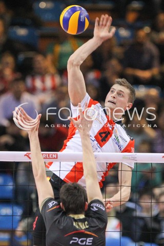  21.02.2015 RZESZOW<br />SIATKOWKA PLUSLIGA 2014/2015 MEN VOLLEYBALL POLAND POLISH PLUS LIGA LEAGUE SEASON 2014/2015<br />MECZ ASSECO RESOVIA - PGE SKRA BELCHATOW<br />N/Z PIOTR NOWAKOWSKI <br /> 