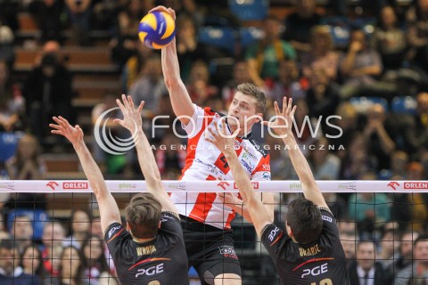  21.02.2015 RZESZOW<br />SIATKOWKA PLUSLIGA 2014/2015 MEN VOLLEYBALL POLAND POLISH PLUS LIGA LEAGUE SEASON 2014/2015<br />MECZ ASSECO RESOVIA - PGE SKRA BELCHATOW<br />N/Z PIOTR NOWAKOWSKI <br /> 