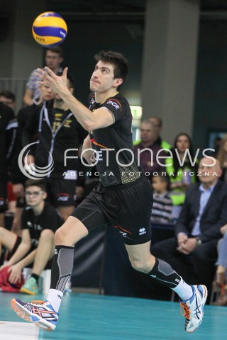  21.02.2015 RZESZOW<br />SIATKOWKA PLUSLIGA 2014/2015 MEN VOLLEYBALL POLAND POLISH PLUS LIGA LEAGUE SEASON 2014/2015<br />MECZ ASSECO RESOVIA - PGE SKRA BELCHATOW<br />N/Z NICOLAS URIARTE SYLWETKA <br /> 