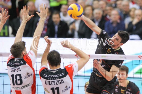  21.02.2015 RZESZOW<br />SIATKOWKA PLUSLIGA 2014/2015 MEN VOLLEYBALL POLAND POLISH PLUS LIGA LEAGUE SEASON 2014/2015<br />MECZ ASSECO RESOVIA - PGE SKRA BELCHATOW<br />N/Z FACUNDO CONTE <br /> 