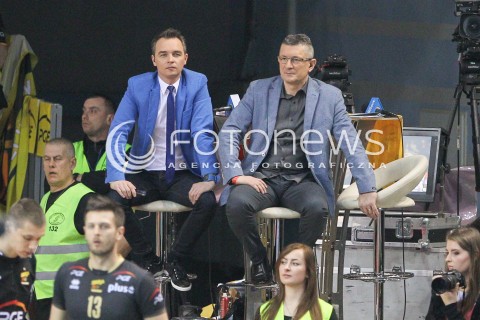  21.02.2015 RZESZOW<br />SIATKOWKA PLUSLIGA 2014/2015 MEN VOLLEYBALL POLAND POLISH PLUS LIGA LEAGUE SEASON 2014/2015<br />MECZ ASSECO RESOVIA - PGE SKRA BELCHATOW<br />N/Z JERZY MIELEWSKI IRENEUSZ MAZUR POLSAT SPORT<br /> 