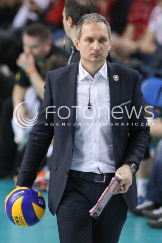  21.02.2015 RZESZOW<br />SIATKOWKA PLUSLIGA 2014/2015 MEN VOLLEYBALL POLAND POLISH PLUS LIGA LEAGUE SEASON 2014/2015<br />MECZ ASSECO RESOVIA - PGE SKRA BELCHATOW<br />N/Z ANDRZEJ KOWAL - TRENER ( HEAD COACH ) SYLWETKA <br /> 