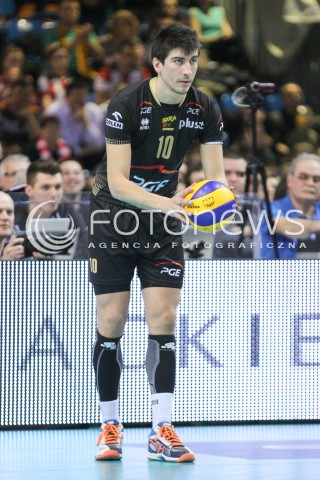  21.02.2015 RZESZOW<br />SIATKOWKA PLUSLIGA 2014/2015 MEN VOLLEYBALL POLAND POLISH PLUS LIGA LEAGUE SEASON 2014/2015<br />MECZ ASSECO RESOVIA - PGE SKRA BELCHATOW<br />N/Z NICOLAS URIARTE SYLWETKA <br /> 