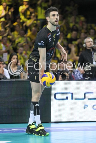  21.02.2015 RZESZOW<br />SIATKOWKA PLUSLIGA 2014/2015 MEN VOLLEYBALL POLAND POLISH PLUS LIGA LEAGUE SEASON 2014/2015<br />MECZ ASSECO RESOVIA - PGE SKRA BELCHATOW<br />N/Z FACUNDO CONTE SYLWETKA <br /> 
