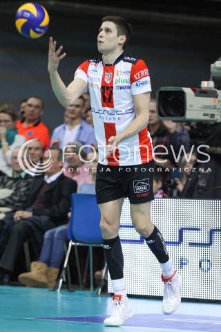  21.02.2015 RZESZOW<br />SIATKOWKA PLUSLIGA 2014/2015 MEN VOLLEYBALL POLAND POLISH PLUS LIGA LEAGUE SEASON 2014/2015<br />MECZ ASSECO RESOVIA - PGE SKRA BELCHATOW<br />N/Z NIKOLAY PENCZEV ( PENCHEV ) SYLWETKA <br /> 
