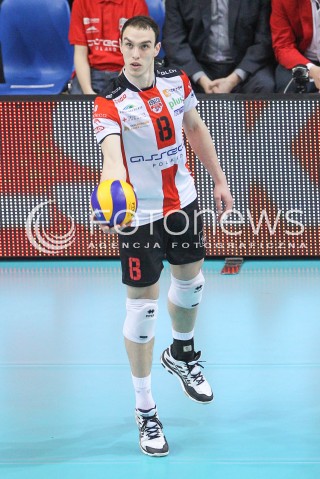  21.02.2015 RZESZOW<br />SIATKOWKA PLUSLIGA 2014/2015 MEN VOLLEYBALL POLAND POLISH PLUS LIGA LEAGUE SEASON 2014/2015<br />MECZ ASSECO RESOVIA - PGE SKRA BELCHATOW<br />N/Z MARKO IVOVIC SYLWETKA <br /> 