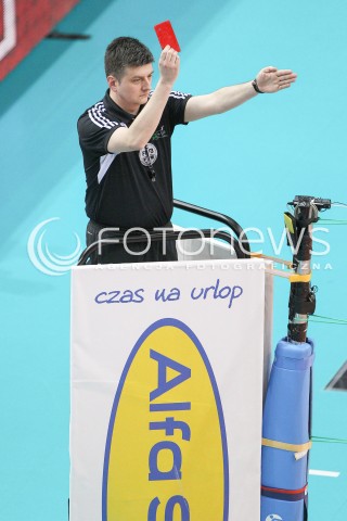  21.02.2015 RZESZOW<br />SIATKOWKA PLUSLIGA 2014/2015 MEN VOLLEYBALL POLAND POLISH PLUS LIGA LEAGUE SEASON 2014/2015<br />MECZ ASSECO RESOVIA - PGE SKRA BELCHATOW<br />N/Z MACIEJ TWARDOWSKI SEDZIA - CZERWONA KARTKA UPOMNIENIE<br /> 