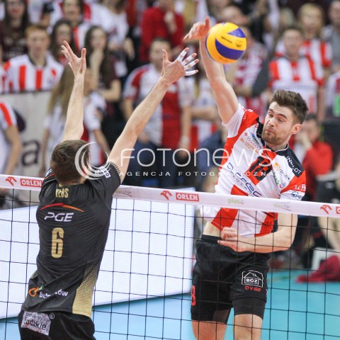  21.02.2015 RZESZOW<br />SIATKOWKA PLUSLIGA 2014/2015 MEN VOLLEYBALL POLAND POLISH PLUS LIGA LEAGUE SEASON 2014/2015<br />MECZ ASSECO RESOVIA - PGE SKRA BELCHATOW<br />N/Z DAWID DRYJA <br /> 