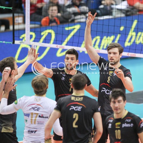  21.02.2015 RZESZOW<br />SIATKOWKA PLUSLIGA 2014/2015 MEN VOLLEYBALL POLAND POLISH PLUS LIGA LEAGUE SEASON 2014/2015<br />MECZ ASSECO RESOVIA - PGE SKRA BELCHATOW<br />N/Z ANDRZEJ WRONA FACUNDO CONTE RADOSC EMOCJE <br /> 