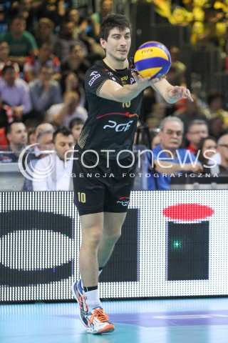  21.02.2015 RZESZOW<br />SIATKOWKA PLUSLIGA 2014/2015 MEN VOLLEYBALL POLAND POLISH PLUS LIGA LEAGUE SEASON 2014/2015<br />MECZ ASSECO RESOVIA - PGE SKRA BELCHATOW<br />N/Z NICOLAS URIARTE SYLWETKA <br /> 