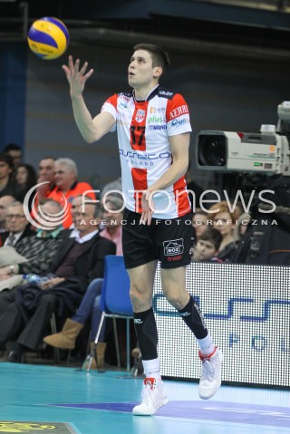  21.02.2015 RZESZOW<br />SIATKOWKA PLUSLIGA 2014/2015 MEN VOLLEYBALL POLAND POLISH PLUS LIGA LEAGUE SEASON 2014/2015<br />MECZ ASSECO RESOVIA - PGE SKRA BELCHATOW<br />N/Z NIKOLAY PENCZEV ( PENCHEV ) SYLWETKA <br /> 