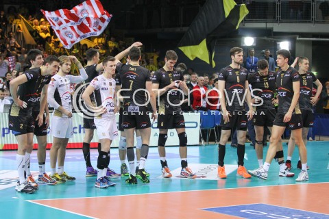  21.02.2015 RZESZOW<br />SIATKOWKA PLUSLIGA 2014/2015 MEN VOLLEYBALL POLAND POLISH PLUS LIGA LEAGUE SEASON 2014/2015<br />MECZ ASSECO RESOVIA - PGE SKRA BELCHATOW<br />N/Z SMUTEK PORAZKA ZLOSC EMOCJE SIATKARZY PGE SKRY BELCHATOW<br /> 