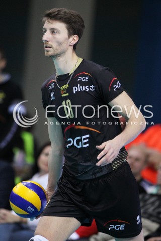  21.02.2015 RZESZOW<br />SIATKOWKA PLUSLIGA 2014/2015 MEN VOLLEYBALL POLAND POLISH PLUS LIGA LEAGUE SEASON 2014/2015<br />MECZ ASSECO RESOVIA - PGE SKRA BELCHATOW<br />N/Z NICOLAS MARECHAL SYLWETKA<br /> 