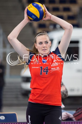  23.02.2015 LODZ <br />
SIATKOWKA ORLEN LIGA SEZON 2014/2015 VOLLEYBALL POLISH SEASON <br />
BEEF MASTER BUDOWLANI LODZ - TAURON BANIMEX MKS DABROWA GORNICZA <br />
N/Z EWELINA SIECZKA SYLWETKA<br />
 