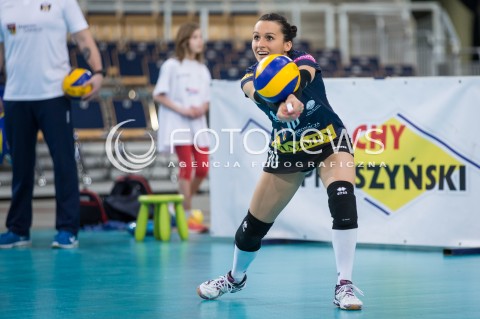  23.02.2015 LODZ <br />
SIATKOWKA ORLEN LIGA SEZON 2014/2015 VOLLEYBALL POLISH SEASON <br />
BEEF MASTER BUDOWLANI LODZ - TAURON BANIMEX MKS DABROWA GORNICZA <br />
N/Z KRYSTYNA STRASZ SYLWETKA<br />
 