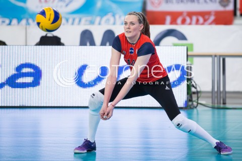  23.02.2015 LODZ <br />
SIATKOWKA ORLEN LIGA SEZON 2014/2015 VOLLEYBALL POLISH SEASON <br />
BEEF MASTER BUDOWLANI LODZ - TAURON BANIMEX MKS DABROWA GORNICZA <br />
N/Z EWELINA SIECZKA SYLWETKA<br />
 