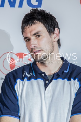  23.02.2015 WARSZAWA<br />SPOTKANIE Z BRAZOWYMI MISTRZAMI W PILCE RECZNEJ 2015 NA TORWARZE<br />N/Z MARCIN LIJEWSKI<br /> 