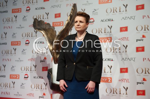  25.02.2015 WARSZAWA<br />SPOTKANIE Z NOMINOWANYMI DO NAGROD FILMOWYCH ORLY 2015<br />N/Z MALGORZATA OMILANOWSKA<br /> 