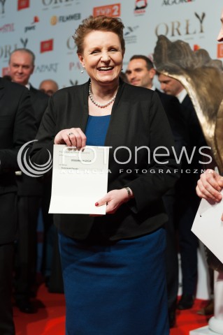  25.02.2015 WARSZAWA<br />SPOTKANIE Z NOMINOWANYMI DO NAGROD FILMOWYCH ORLY 2015<br />N/Z MALGORZATA OMILANOWSKA<br /> 