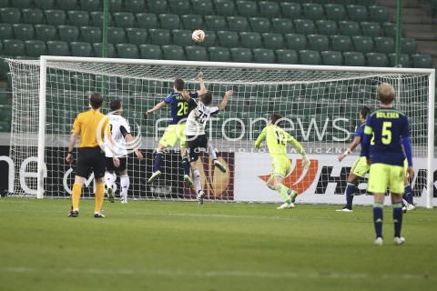  26.02.2015 WARSZAWA PILKA NOZNA <br />SEZON 2014/2015 FOOTBALL POLISH UEFA EUROPE LEAGUE <br />MECZ FINAL 1/16 LIGI EUROPY LEGIA WARSZAWA - AJAX AMSTERDAM NA STADIONIE MARSZALKA JOZEFA PILSUDSKIEGO<br />N/Z GOL DLA AJAX ORLANDO SA NICK VIERGEVER<br /> 