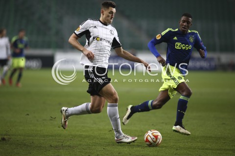  26.02.2015 WARSZAWA PILKA NOZNA <br />SEZON 2014/2015 FOOTBALL POLISH UEFA EUROPE LEAGUE <br />MECZ FINAL 1/16 LIGI EUROPY LEGIA WARSZAWA - AJAX AMSTERDAM NA STADIONIE MARSZALKA JOZEFA PILSUDSKIEGO<br />N/Z ORLANDO SA DIEDERIK BOER<br /> 
