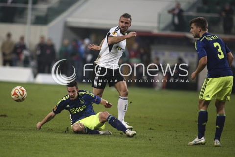  26.02.2015 WARSZAWA PILKA NOZNA <br />SEZON 2014/2015 FOOTBALL POLISH UEFA EUROPE LEAGUE <br />MECZ FINAL 1/16 LIGI EUROPY LEGIA WARSZAWA - AJAX AMSTERDAM NA STADIONIE MARSZALKA JOZEFA PILSUDSKIEGO<br />N/Z ORLANDO SA JOEL VELTMAN<br /> 