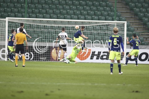  26.02.2015 WARSZAWA PILKA NOZNA <br />SEZON 2014/2015 FOOTBALL POLISH UEFA EUROPE LEAGUE <br />MECZ FINAL 1/16 LIGI EUROPY LEGIA WARSZAWA - AJAX AMSTERDAM NA STADIONIE MARSZALKA JOZEFA PILSUDSKIEGO<br />N/Z GOL DLA AJAX <br /> 