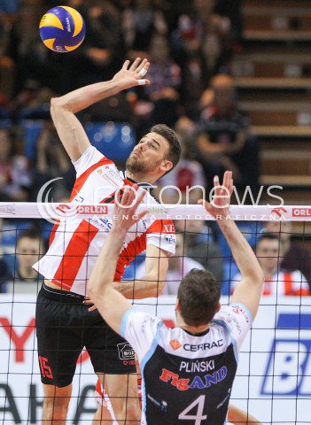  28.02.2015 RZESZOW<br />SIATKOWKA PLUSLIGA 2014/2015 MEN VOLLEYBALL POLAND POLISH PLUS LIGA LEAGUE SEASON 2014/2015<br />MECZ ASSECO RESOVIA - CERRAD CZARNI RADOM<br />N/Z RUSSELL HOLMES <br /> 