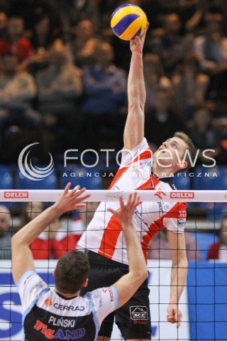  28.02.2015 RZESZOW<br />SIATKOWKA PLUSLIGA 2014/2015 MEN VOLLEYBALL POLAND POLISH PLUS LIGA LEAGUE SEASON 2014/2015<br />MECZ ASSECO RESOVIA - CERRAD CZARNI RADOM<br />N/Z PIOTR NOWAKOWSKI <br /> 