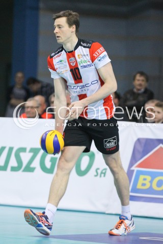  28.02.2015 RZESZOW<br />SIATKOWKA PLUSLIGA 2014/2015 MEN VOLLEYBALL POLAND POLISH PLUS LIGA LEAGUE SEASON 2014/2015<br />MECZ ASSECO RESOVIA - CERRAD CZARNI RADOM<br />N/Z JOCHEN SCHOPS SYLWETKA <br /> 