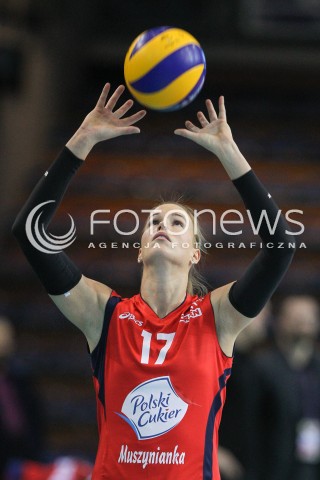  02.03.2015 RZESZOW<br />SIATKOWKA ORLEN LIGA 2014/2015 WOMEN VOLLEYBALL POLAND POLISH ORLENLIGA LEAGUE SEASON 2014/2015<br />MECZ DEVELOPRES SKYRES RZESZOW - POLSKI CUKIER MUSZYNIANKA MKS MUSZYNA<br />N/Z IVANA PLCHOTOVA SYLWETKA <br /> 
