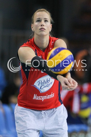  02.03.2015 RZESZOW<br />SIATKOWKA ORLEN LIGA 2014/2015 WOMEN VOLLEYBALL POLAND POLISH ORLENLIGA LEAGUE SEASON 2014/2015<br />MECZ DEVELOPRES SKYRES RZESZOW - POLSKI CUKIER MUSZYNIANKA MKS MUSZYNA<br />N/Z IVANA PLCHOTOVA SYLWETKA <br /> 