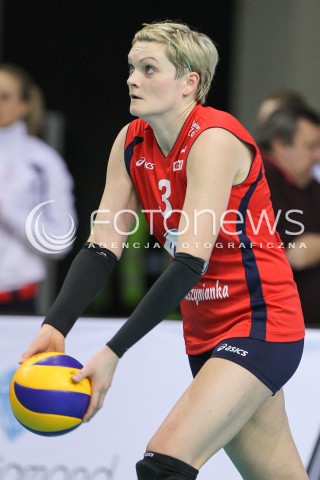  02.03.2015 RZESZOW<br />SIATKOWKA ORLEN LIGA 2014/2015 WOMEN VOLLEYBALL POLAND POLISH ORLENLIGA LEAGUE SEASON 2014/2015<br />MECZ DEVELOPRES SKYRES RZESZOW - POLSKI CUKIER MUSZYNIANKA MKS MUSZYNA<br />N/Z KAROLINA ROZYCKA SYLWETKA <br /> 