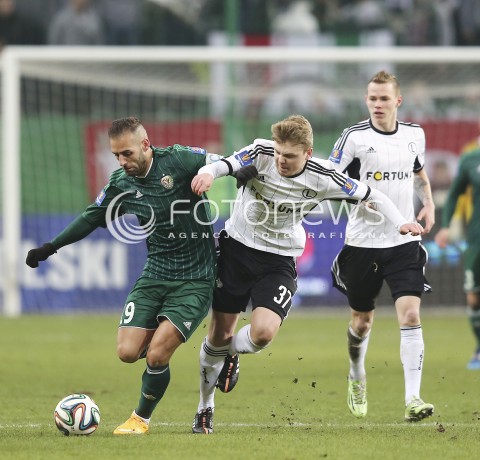 05.03.2015 WARSZAWA PILKA NOZNA<br />SEZON 2014/2015 FOOTBALL POLISH 1/4 PUCHAR POLSKI<br />MECZ LEGIA WARSZAWA - SLASK WROCLAW NA STADIONIE MARSZALKA JOZEFA PILSUDSKIEGO<br />N/Z DOMINIK FURMAN PETER GRAJCIAR<br /> 