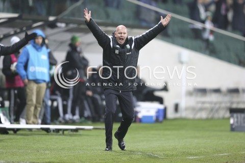 05.03.2015 WARSZAWA PILKA NOZNA<br />SEZON 2014/2015 FOOTBALL POLISH 1/4 PUCHAR POLSKI<br />MECZ LEGIA WARSZAWA - SLASK WROCLAW NA STADIONIE MARSZALKA JOZEFA PILSUDSKIEGO<br />N/Z RADOSC TRENER LEGII HENNING BERG BRAMKA GOL<br /> 