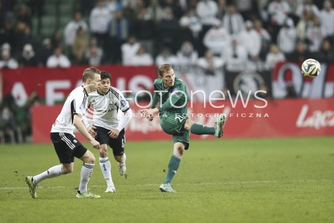  05.03.2015 WARSZAWA PILKA NOZNA<br />SEZON 2014/2015 FOOTBALL POLISH 1/4 PUCHAR POLSKI<br />MECZ LEGIA WARSZAWA - SLASK WROCLAW NA STADIONIE MARSZALKA JOZEFA PILSUDSKIEGO<br />N/Z LUKAS DROPPA<br /> 