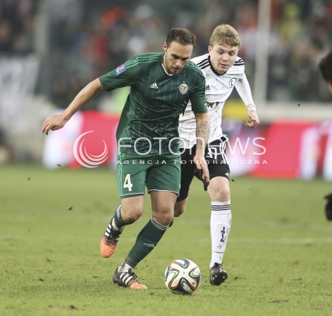  05.03.2015 WARSZAWA PILKA NOZNA<br />SEZON 2014/2015 FOOTBALL POLISH 1/4 PUCHAR POLSKI<br />MECZ LEGIA WARSZAWA - SLASK WROCLAW NA STADIONIE MARSZALKA JOZEFA PILSUDSKIEGO<br />N/Z TOM HATELEY DOMINIK FURMAN<br /> 