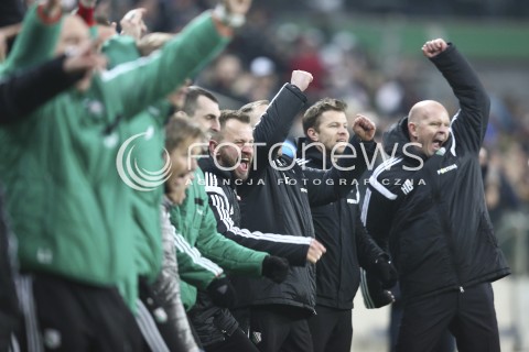  05.03.2015 WARSZAWA PILKA NOZNA<br />SEZON 2014/2015 FOOTBALL POLISH 1/4 PUCHAR POLSKI<br />MECZ LEGIA WARSZAWA - SLASK WROCLAW NA STADIONIE MARSZALKA JOZEFA PILSUDSKIEGO<br />N/Z TRENER LEGII HENNING BERG RADOSC Z WYGRANEJ <br /> 