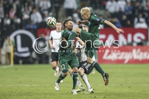  05.03.2015 WARSZAWA PILKA NOZNA<br />SEZON 2014/2015 FOOTBALL POLISH 1/4 PUCHAR POLSKI<br />MECZ LEGIA WARSZAWA - SLASK WROCLAW NA STADIONIE MARSZALKA JOZEFA PILSUDSKIEGO<br />N/Z CARLOS DE SOUZA TOME ONDREJ DUDA<br /> 
